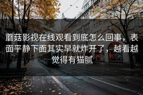 蘑菇影视在线观看到底怎么回事，表面平静下面其实早就炸开了，越看越觉得有猫腻